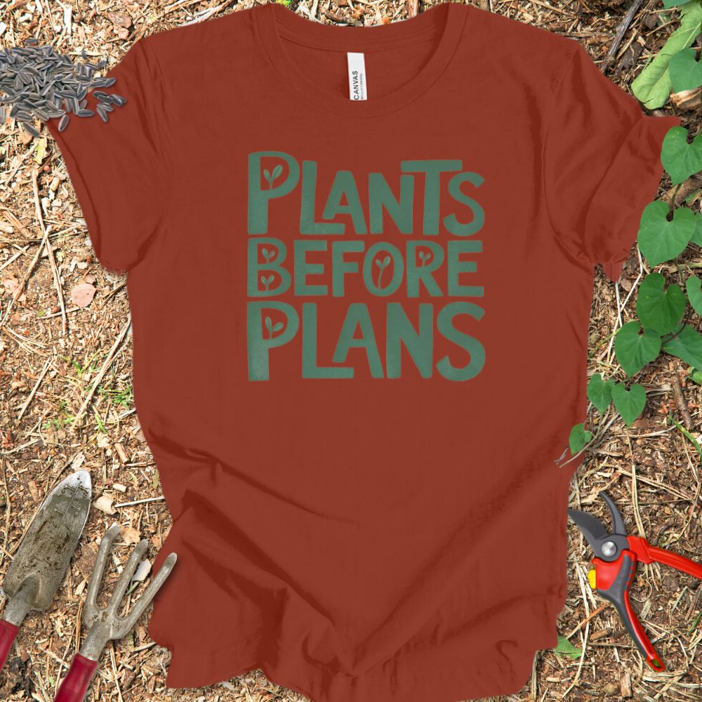 Printify T-Shirt Rust / S Plants Before Plans