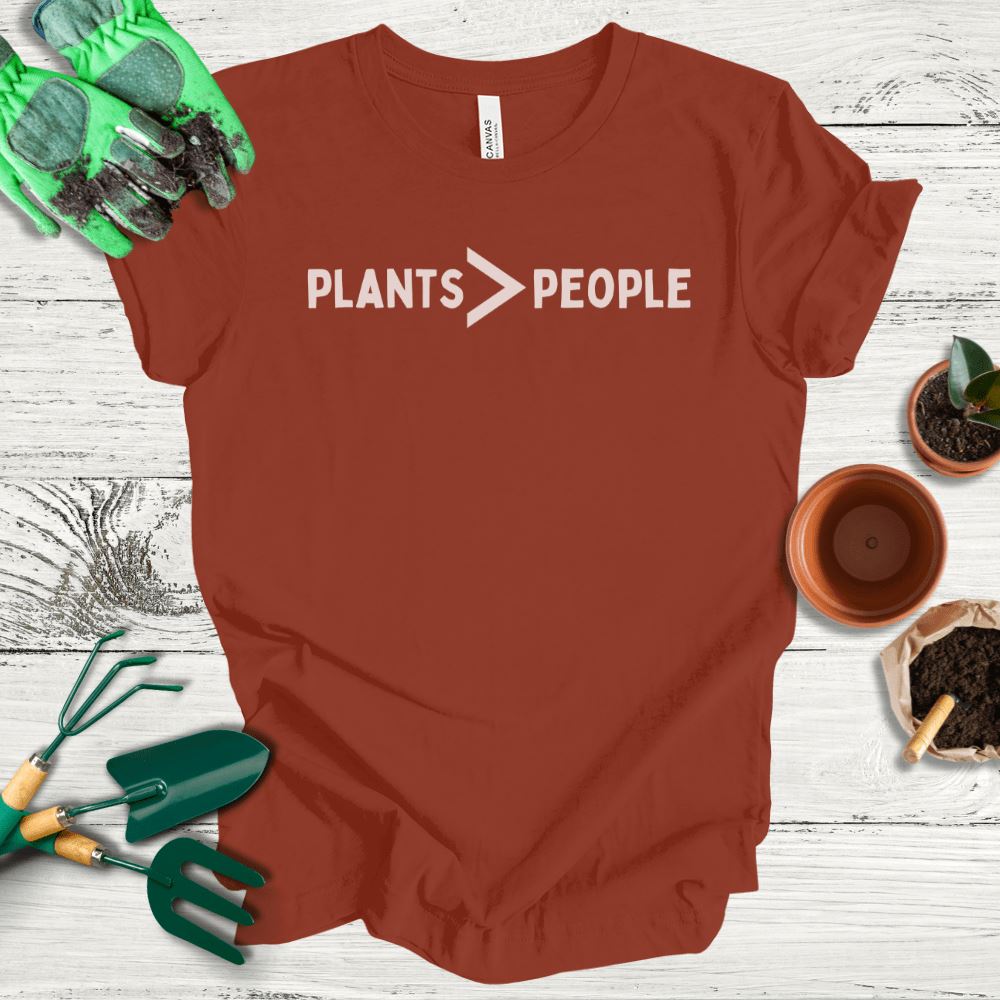 Printify T-Shirt Rust / S Plants Greater Than People