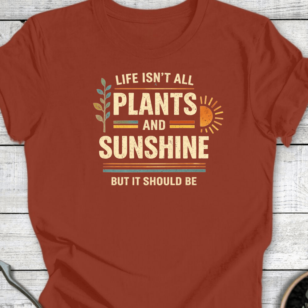 Printify T-Shirt Rust / S Plants & Sunshine T-Shirt