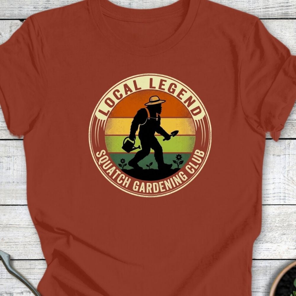 Printify T-Shirt Rust / S Squatch Gardening Club T-Shirt
