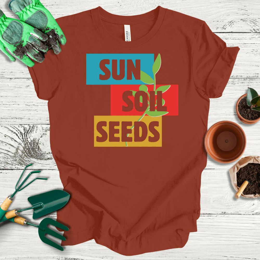 Printify T-Shirt Rust / S Sun Soil Seeds