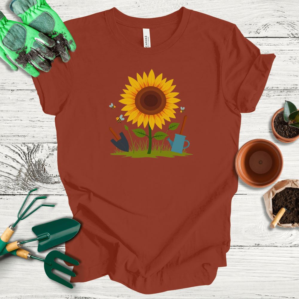 Printify T-Shirt Rust / S Sunflower Bliss