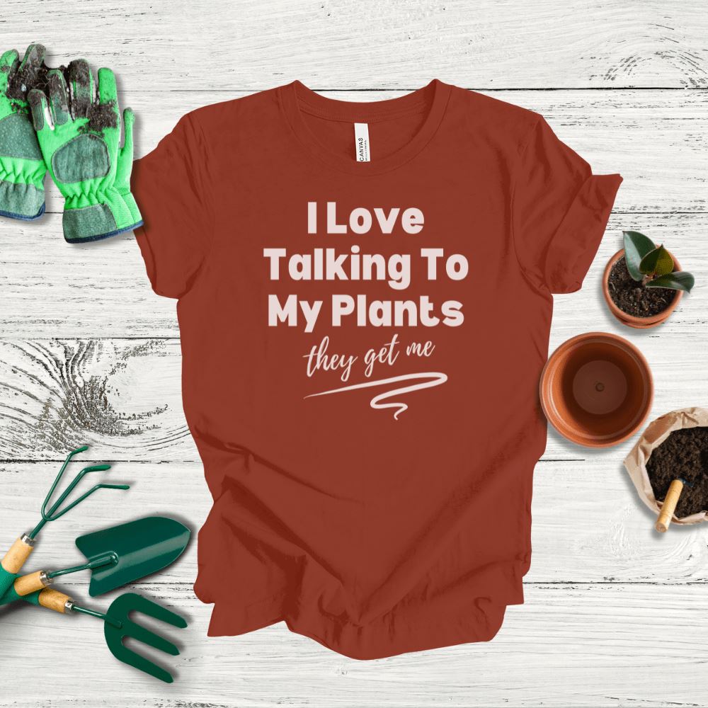 Printify T-Shirt Rust / S Talking To My Plants T-Shirt