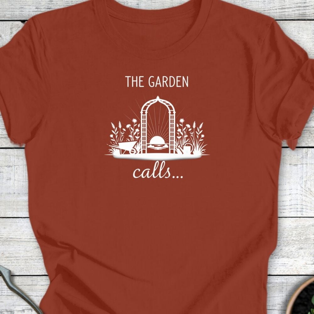Printify T-Shirt Rust / S the garden calls T-Shirt