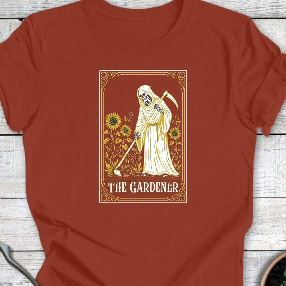 Printify T-Shirt Rust / S The Gardener Tarot T-Shirt