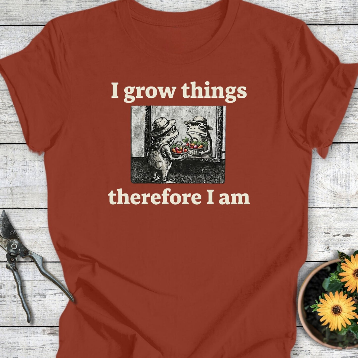 Printify T-Shirt Rust / S Therefore I Am T-Shirt