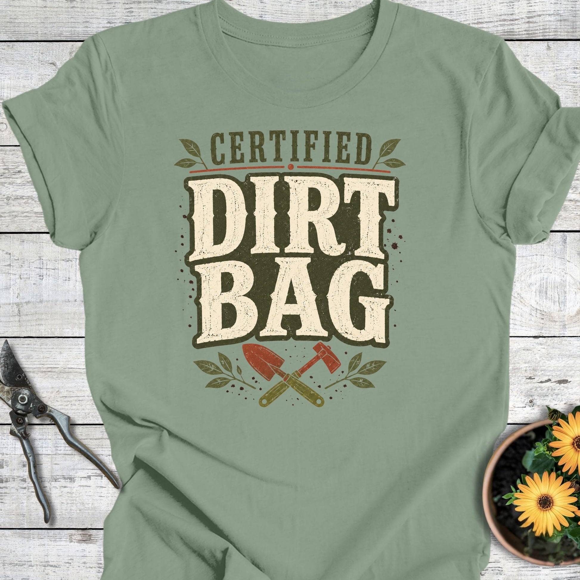 Printify T-Shirt Sage / S Certified Dirt Bag T-Shirt