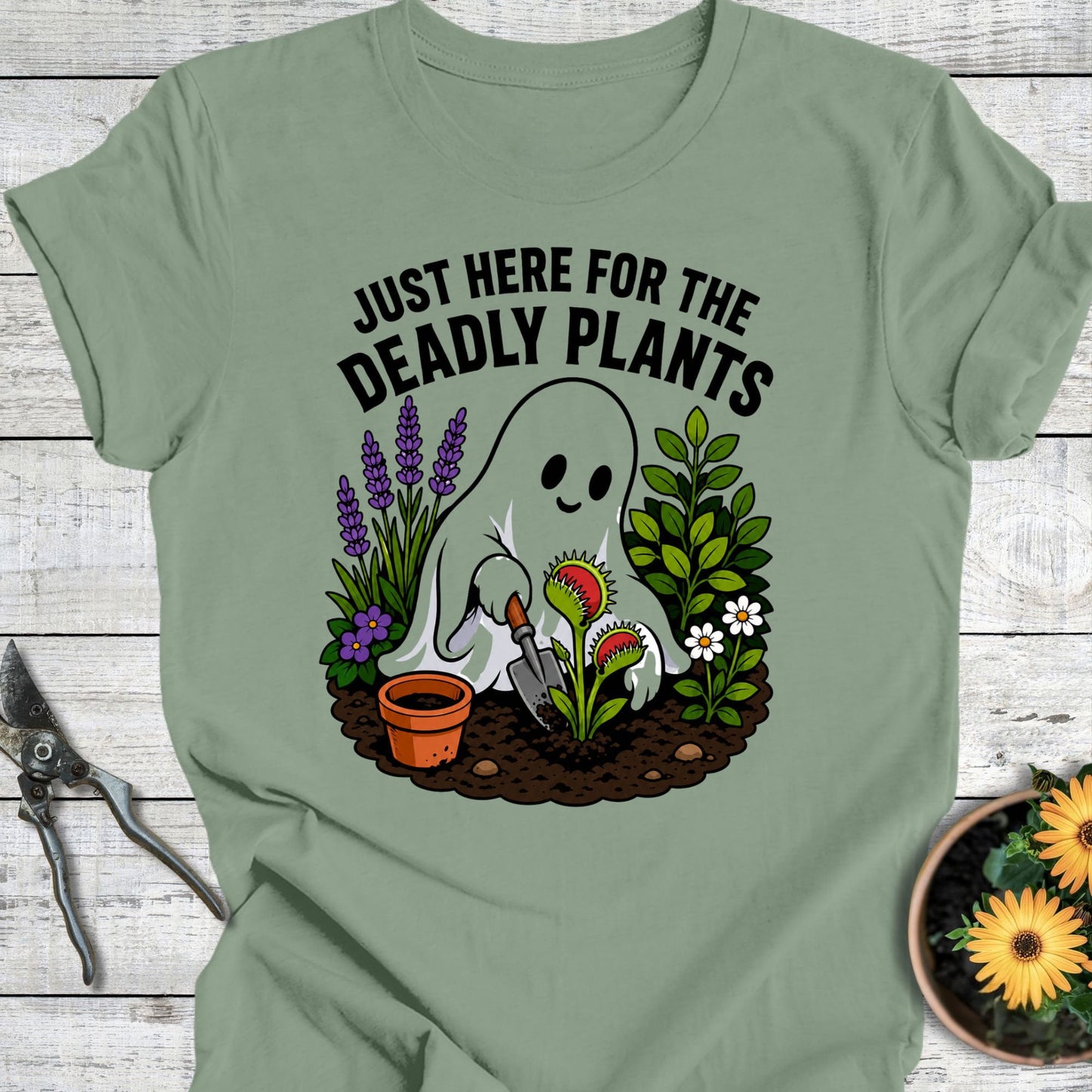 Printify T-Shirt Sage / S Deadly Plants T-Shirt