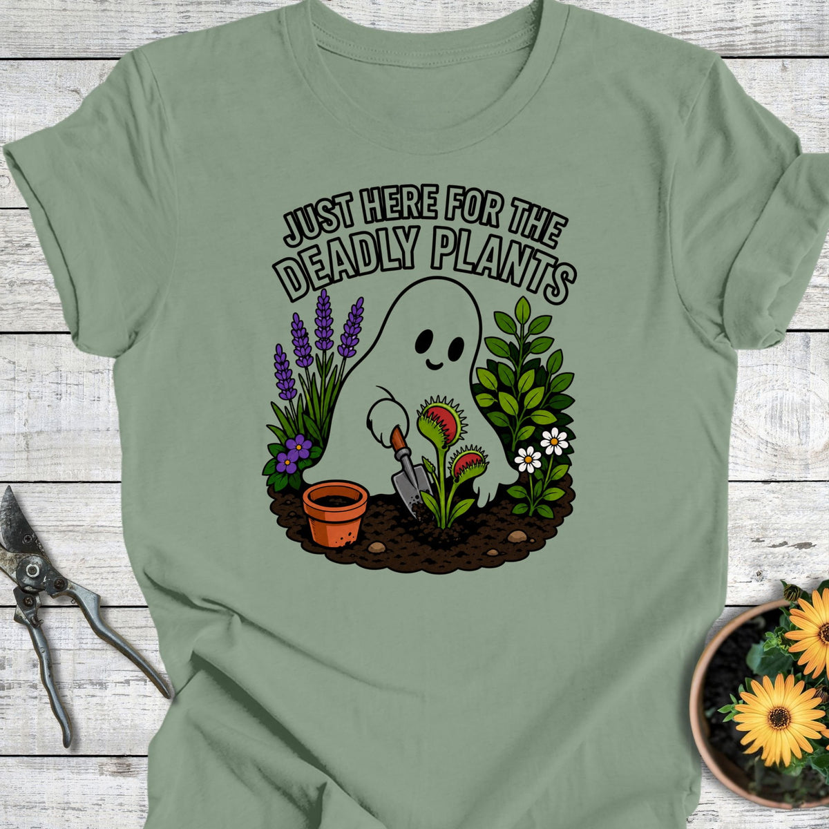Printify T-Shirt Sage / S Deadly Plants T-Shirt