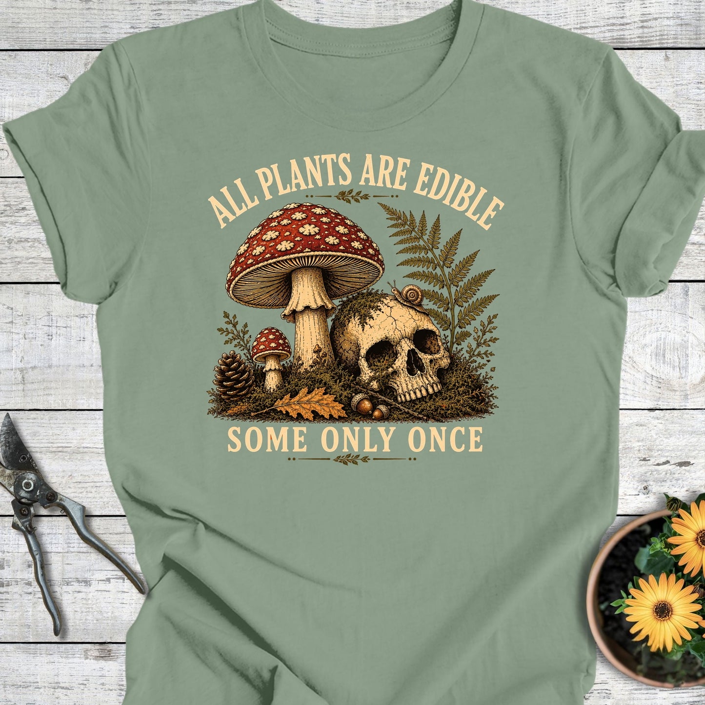Printify T-Shirt Sage / S Edible Plants T-Shirt