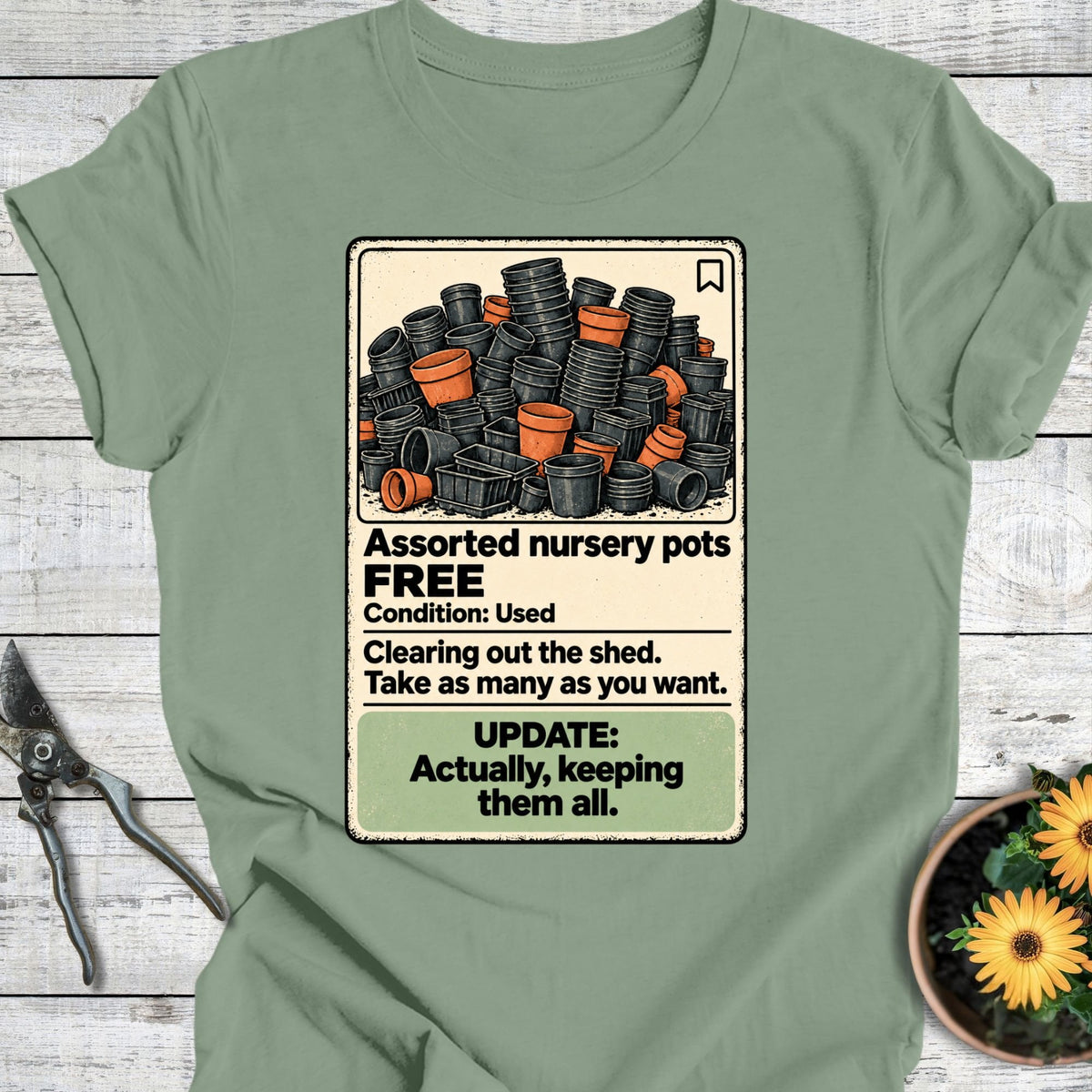 Printify T-Shirt Sage / S Free to Pickup T-Shirt