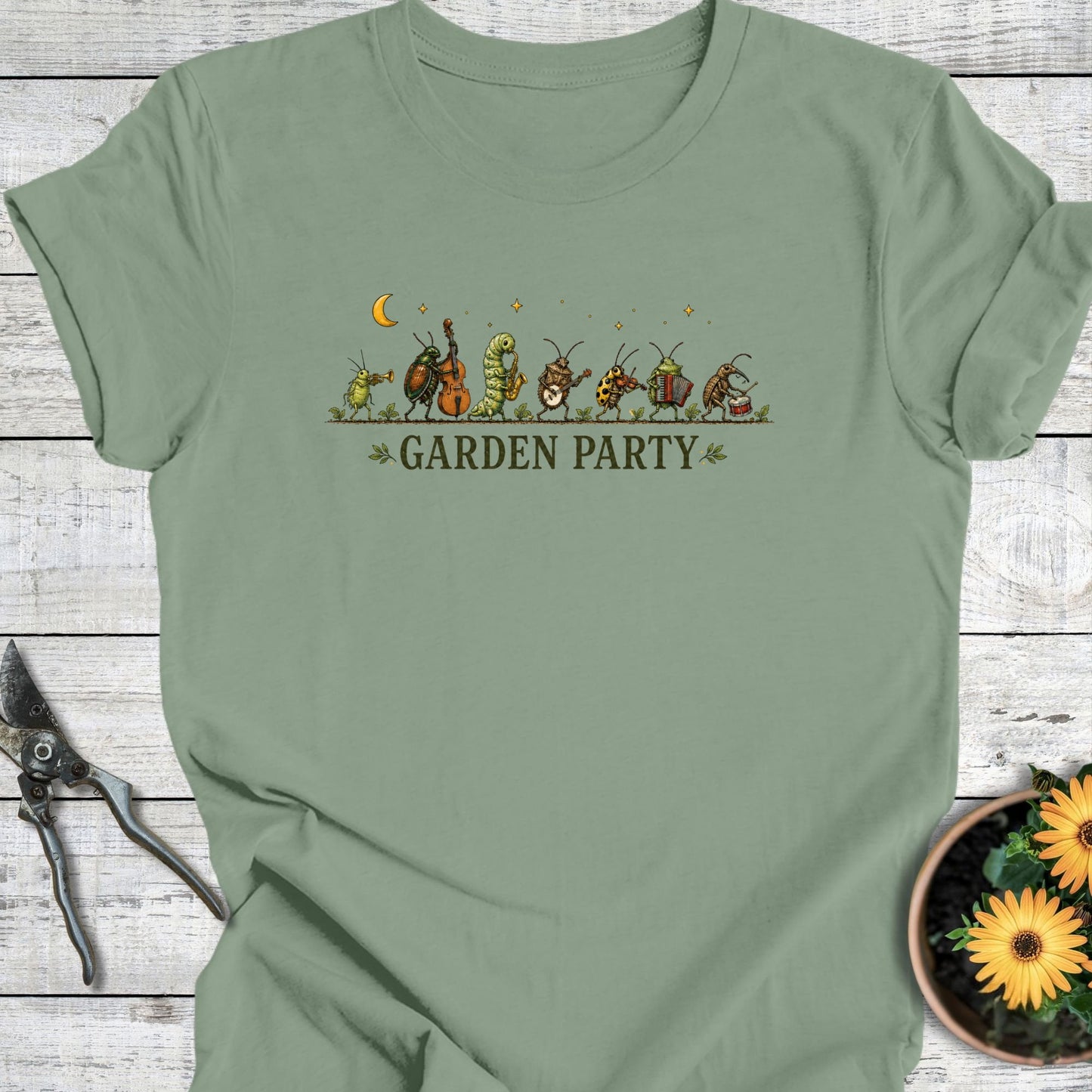 Printify T-Shirt Sage / S Garden Party T-Shirt