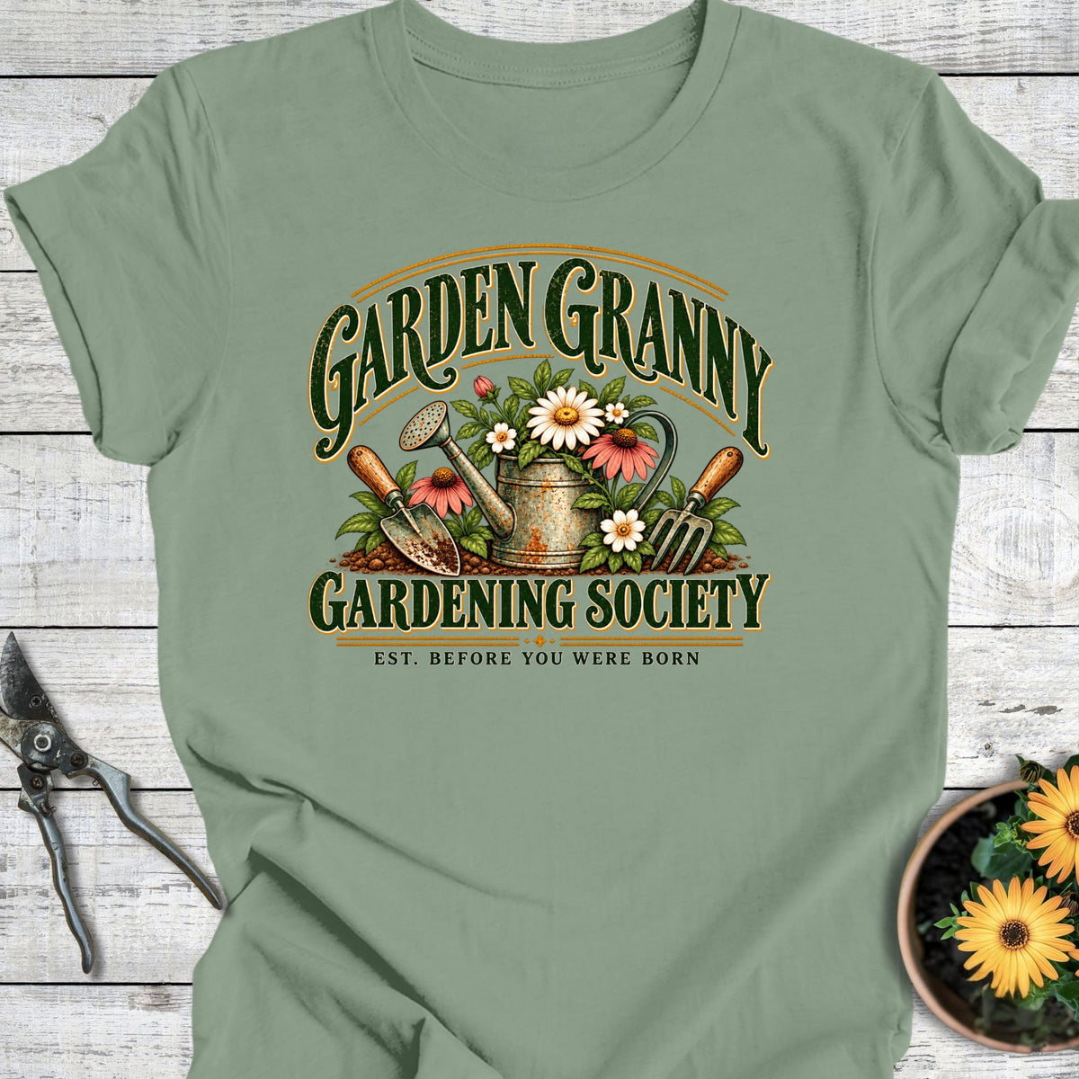 Printify T-Shirt Sage / S Granny Society T-Shirt