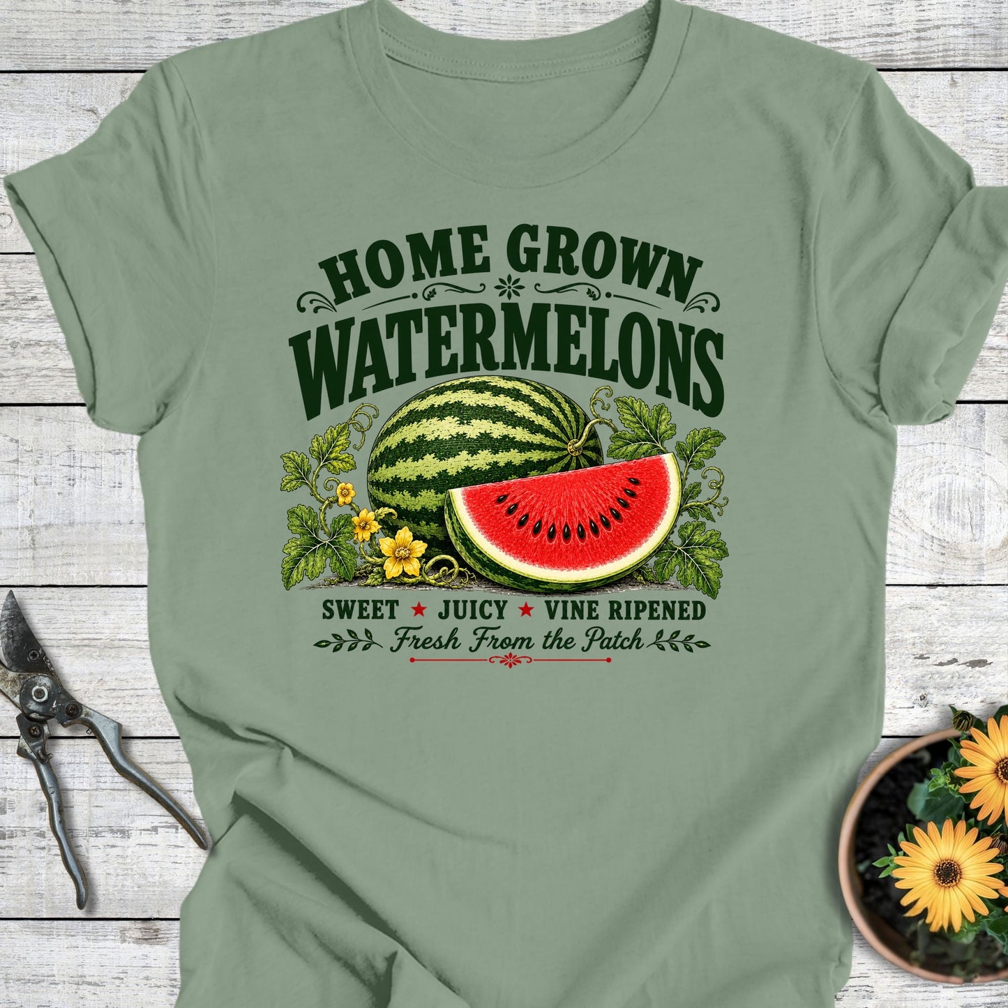 Printify T-Shirt Sage / S Home Grown Melons T-Shirt