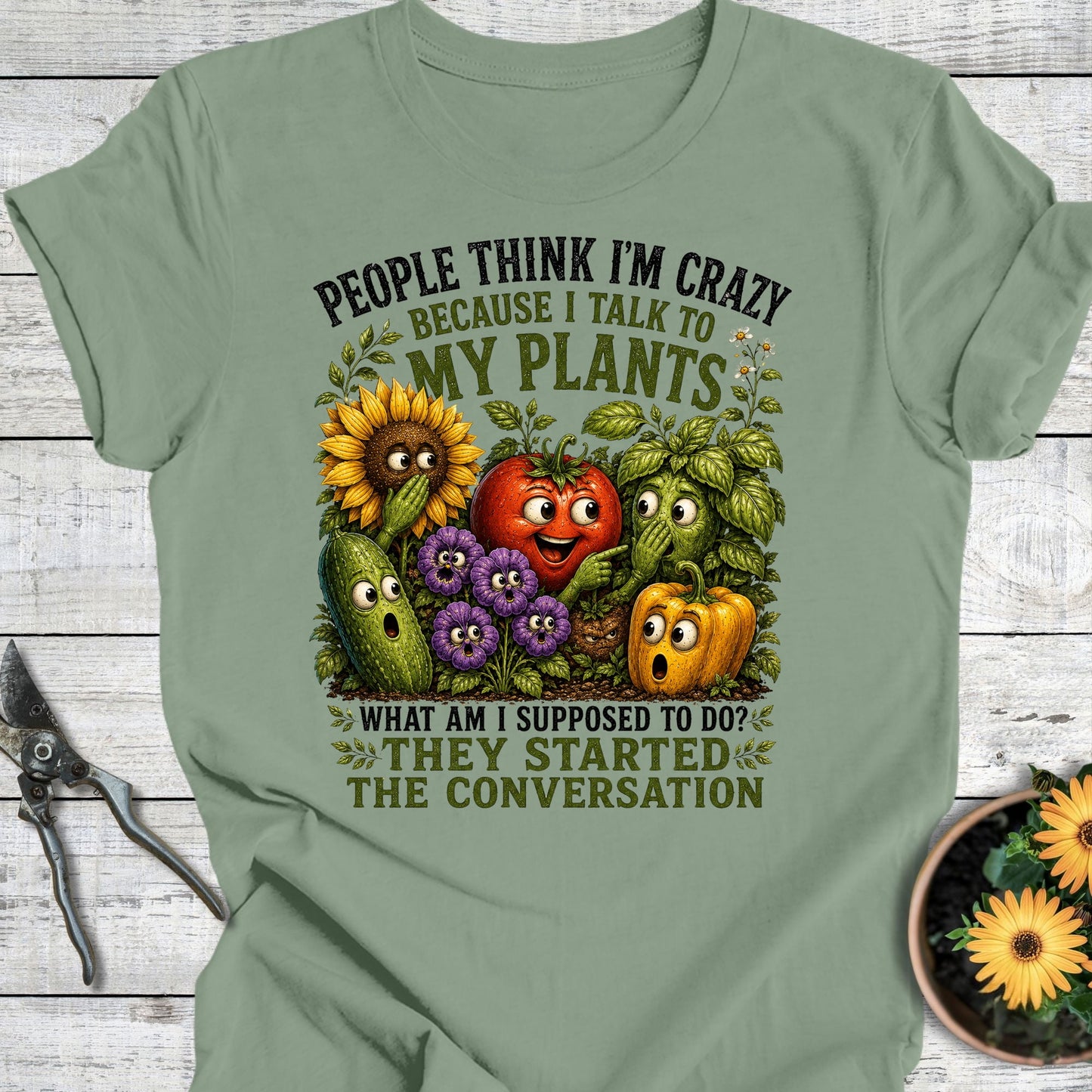 Printify T-Shirt Sage / S I'm Crazy T-Shirt
