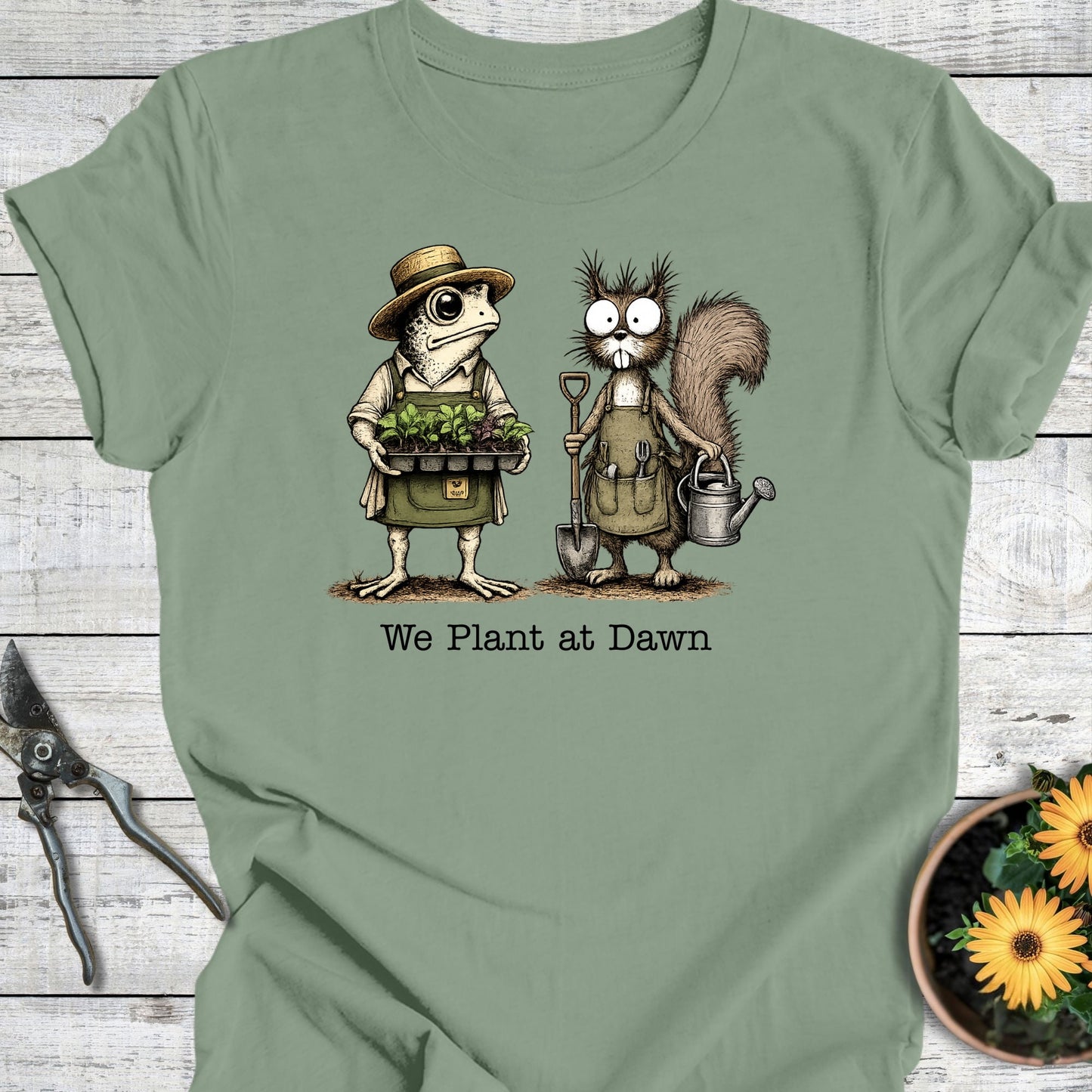 Printify T-Shirt Sage / S Plant at Dawn III T-Shirt
