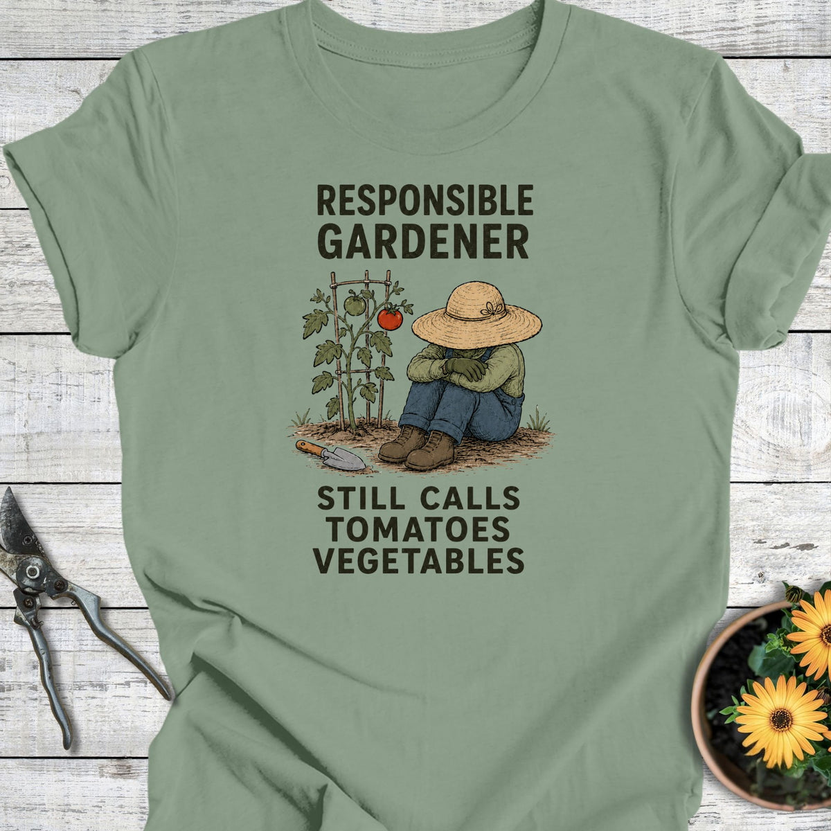 Printify T-Shirt Sage / S Responsible T-Shirt