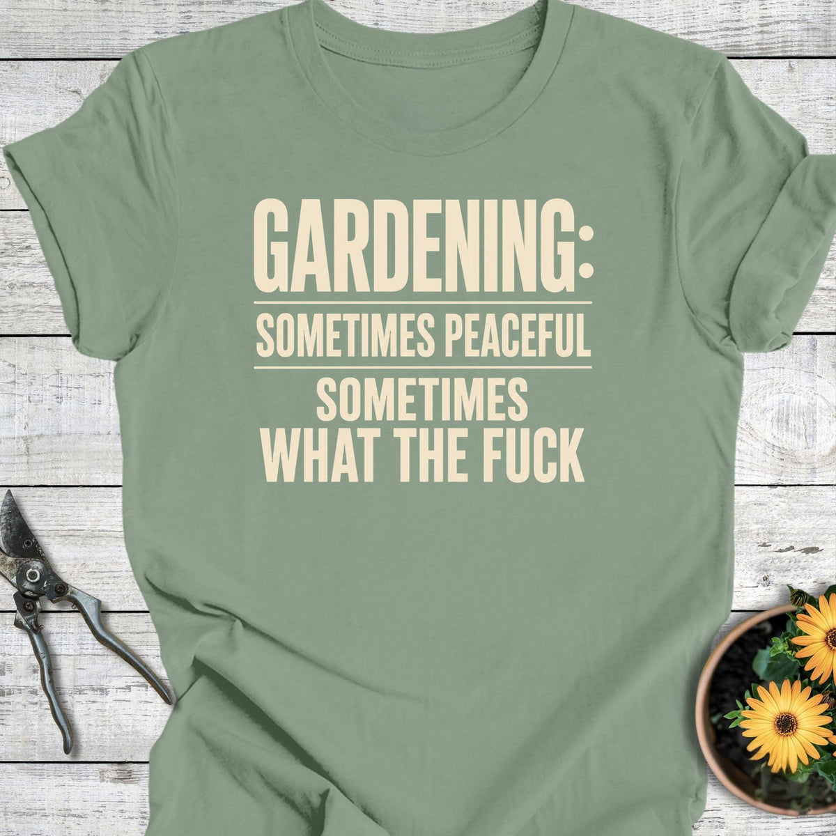 Printify T-Shirt Sage / S Sometimes Peaceful T-Shirt