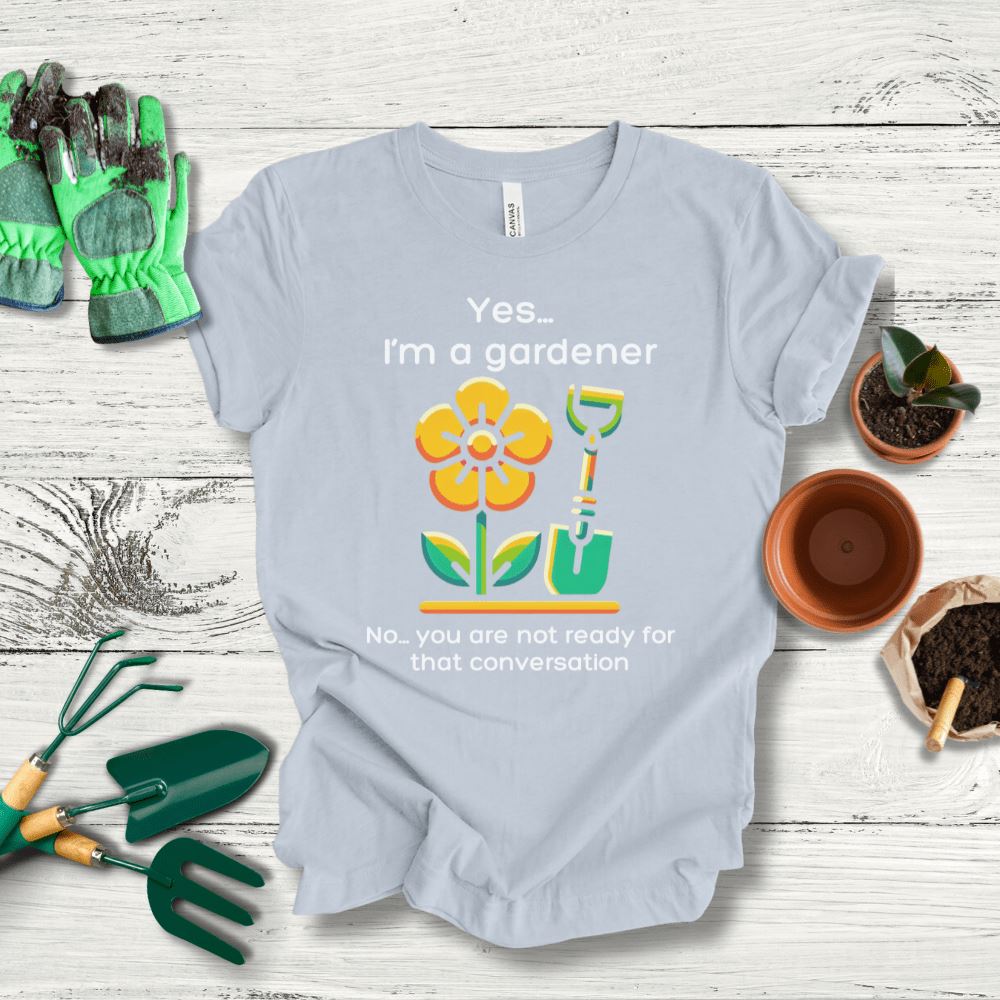 Printify T-Shirt Solid Athletic Grey / S Yes I'm A Gardener T-Shirt