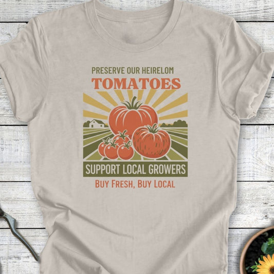 Printify T-Shirt Support Local Growers T-Shirt