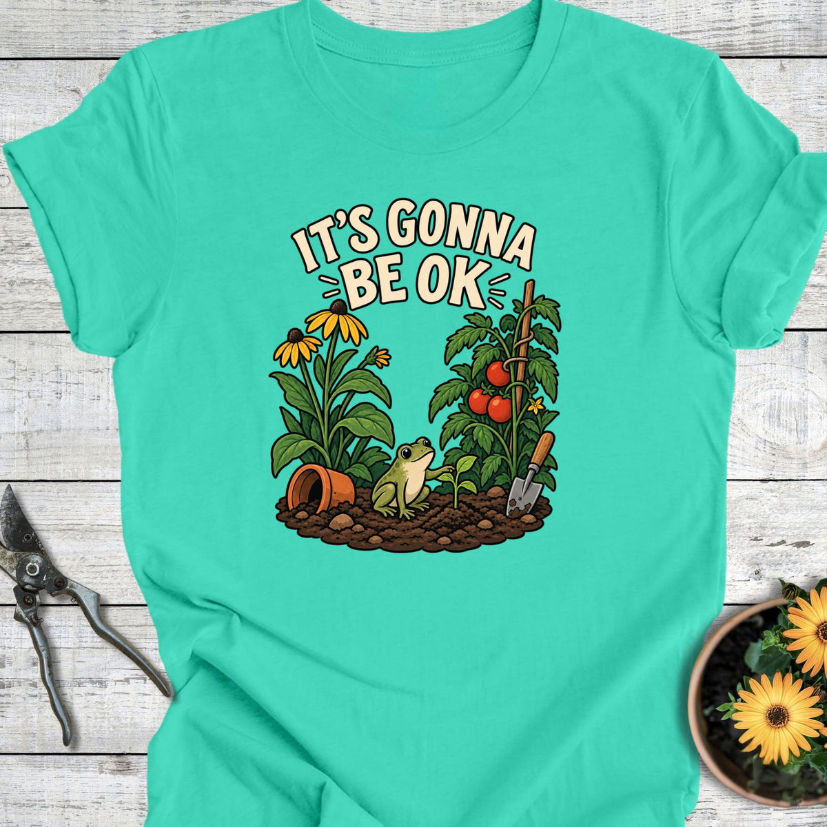 Printify T-Shirt Teal / S Be Ok T-Shirt