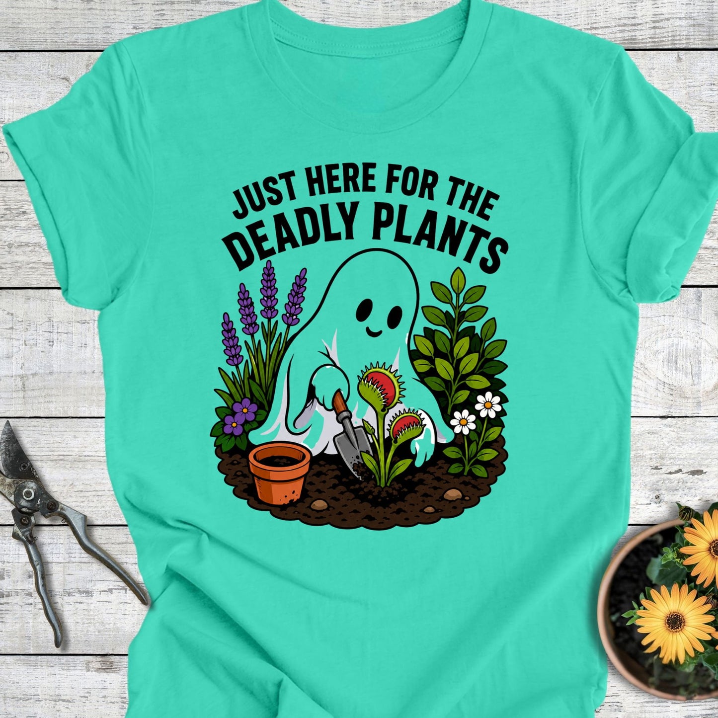 Printify T-Shirt Teal / S Deadly Plants T-Shirt