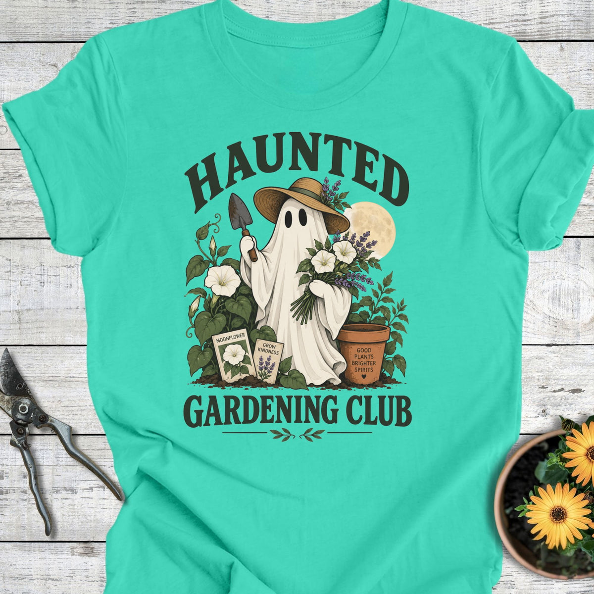 Printify T-Shirt Teal / S Haunted Club T-Shirt