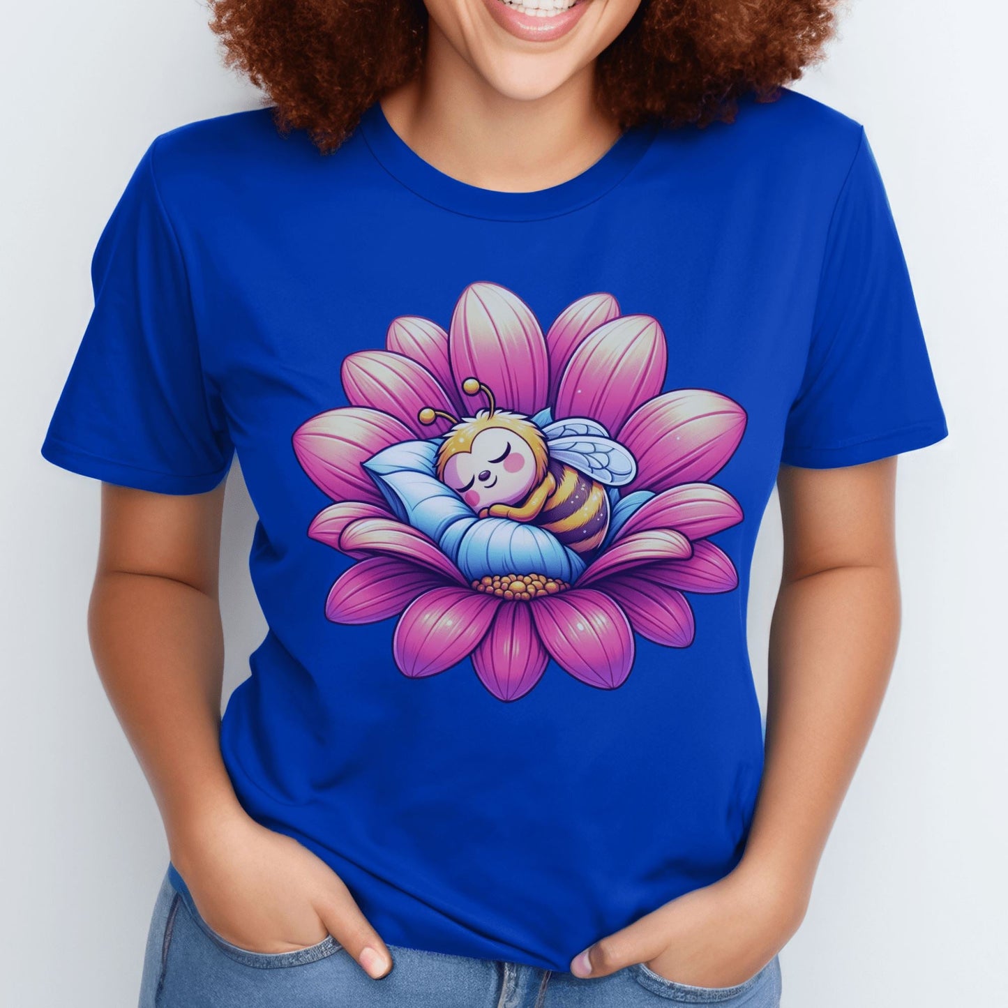 Printify T-Shirt True Royal / S Dreamy Bee T-Shirt