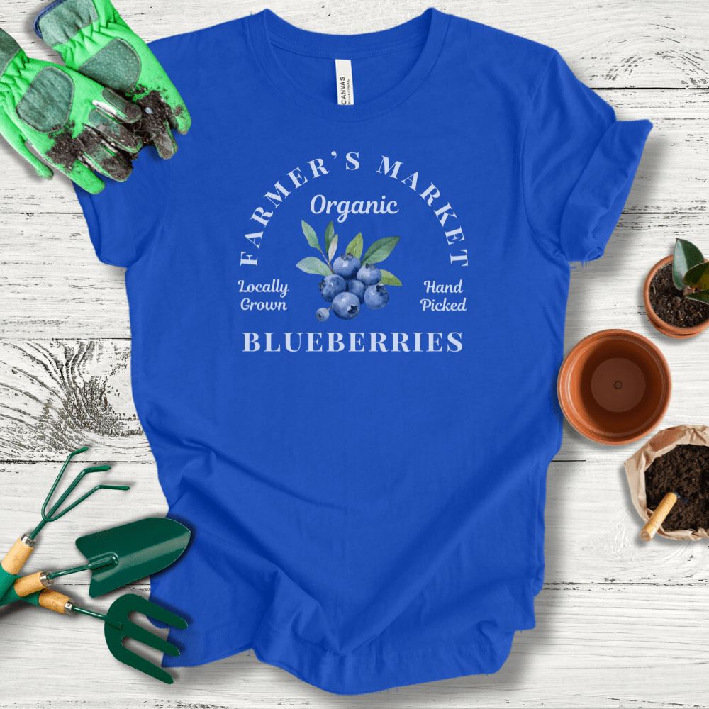 Printify T-Shirt True Royal / S Farmer's Market Blueberries