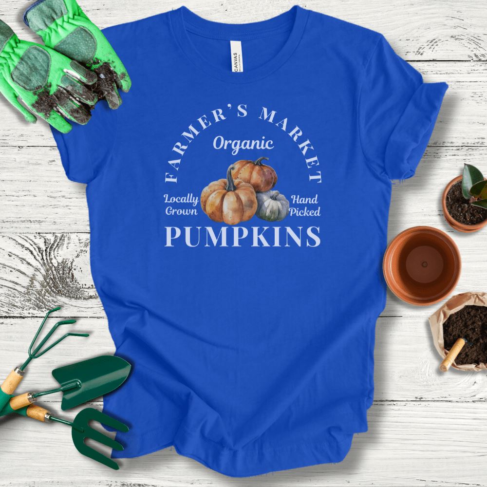 Printify T-Shirt True Royal / S Farmer's Market Pumpkins