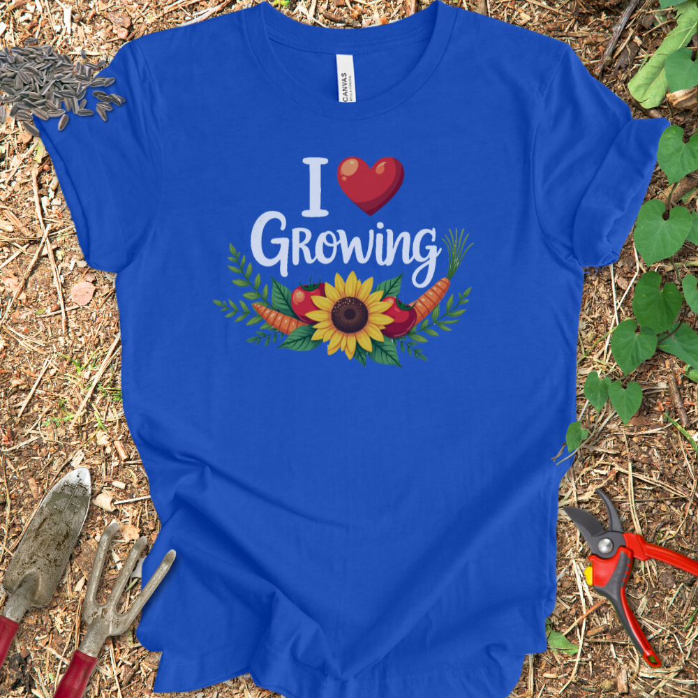 Printify T-Shirt True Royal / S I Love Growing