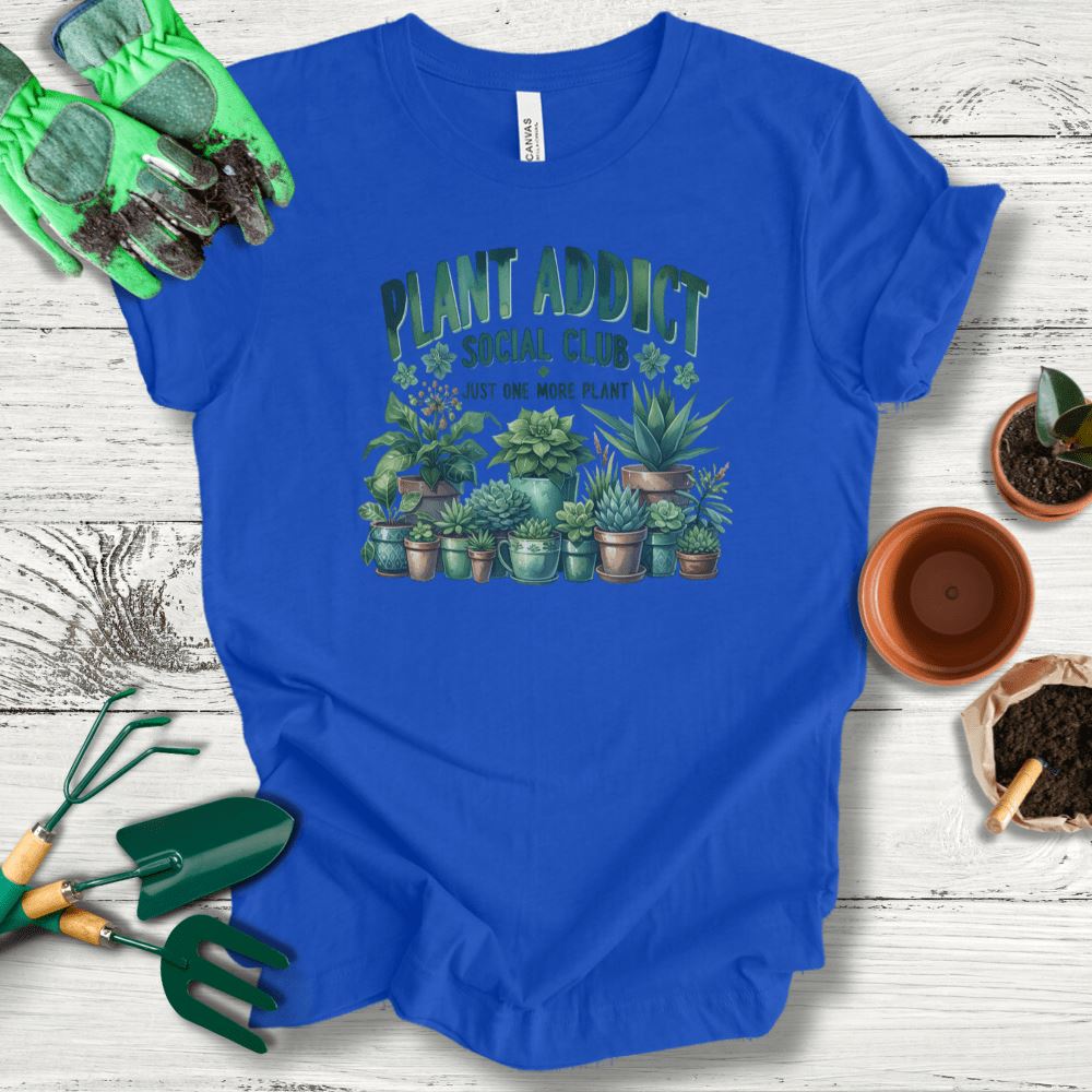 Printify T-Shirt True Royal / S Plant Addict Social Club