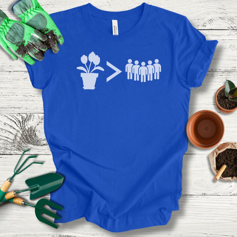 Printify T-Shirt True Royal / S Plants Greater Than People