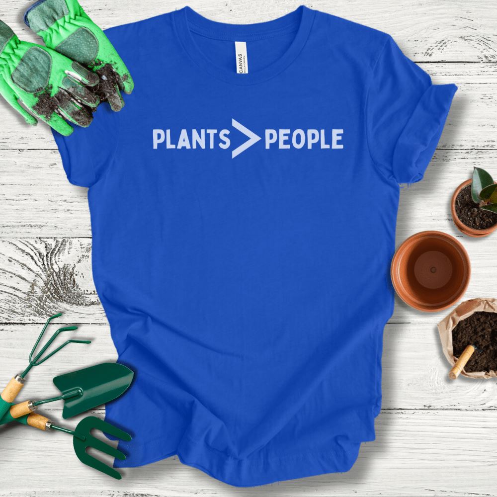 Printify T-Shirt True Royal / S Plants Greater Than People