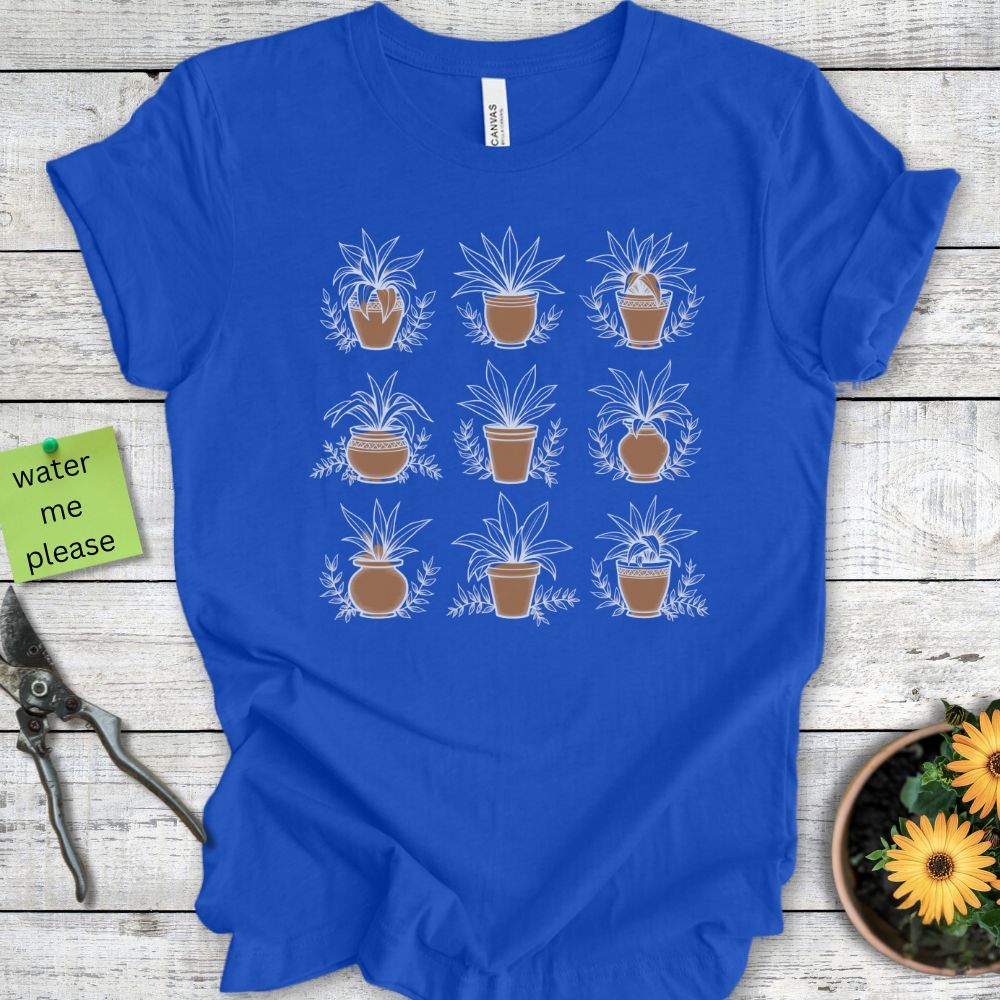 Printify T-Shirt True Royal / S Succulent Plants