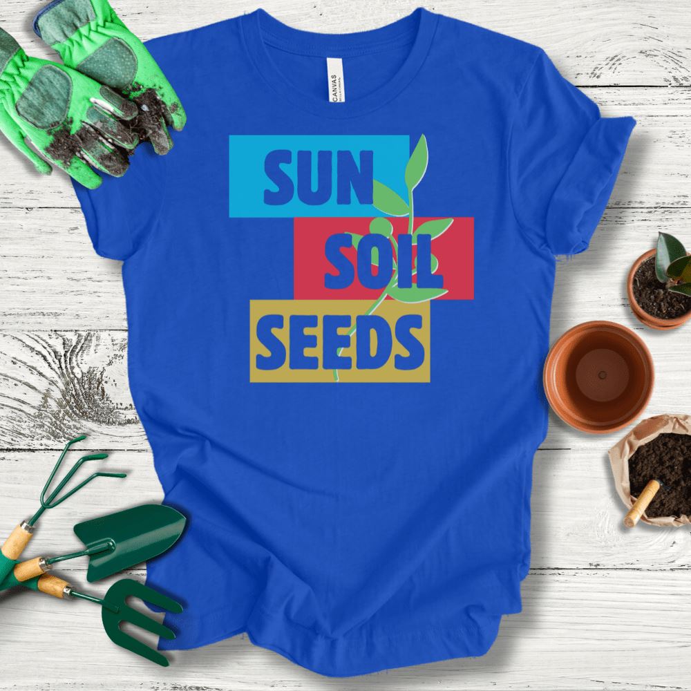 Printify T-Shirt True Royal / S Sun Soil Seeds