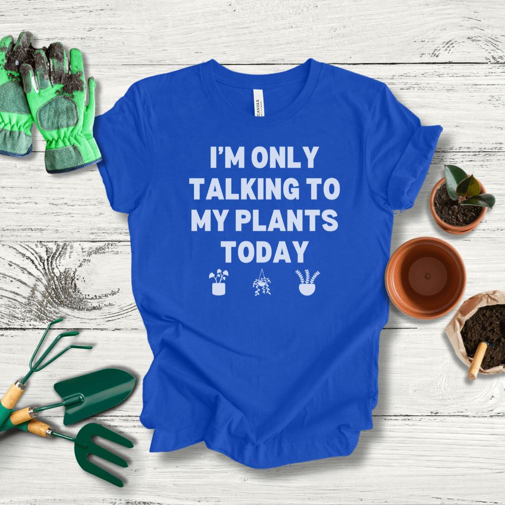 Printify T-Shirt True Royal / S Talking To My Plants T-Shirt