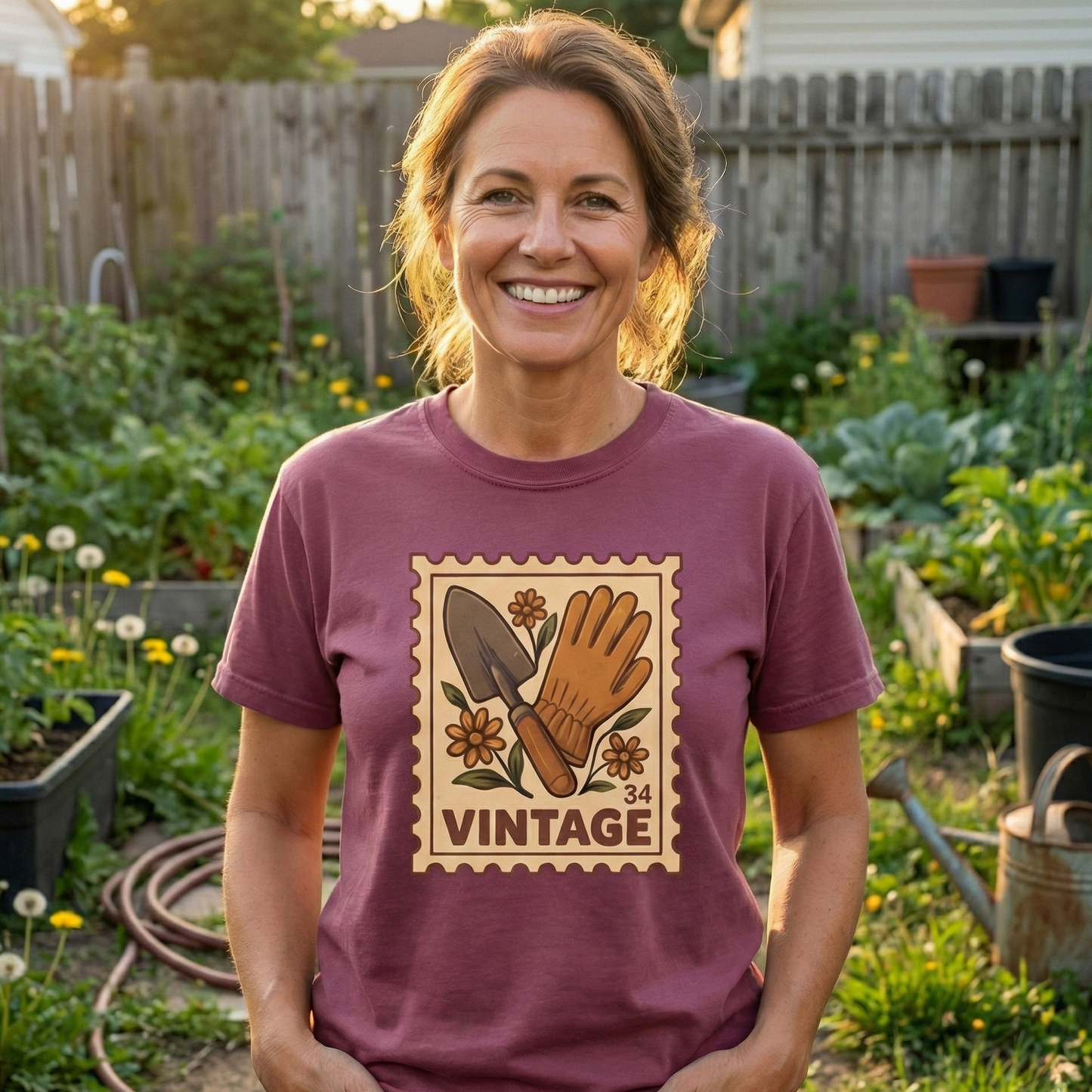 Printify T-Shirt Vintage Gardener T-Shirt