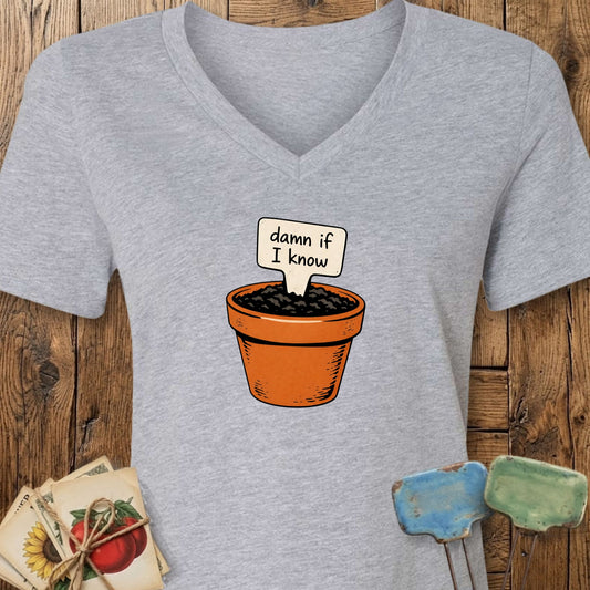 Printify V-Neck Athletic Heather / S Damn If I Know V-Neck