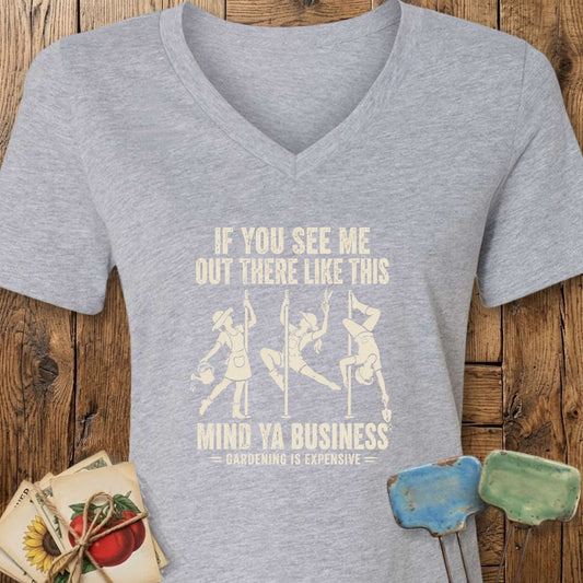 Printify V-Neck Athletic Heather / S Gardening is Expensive V-Neck