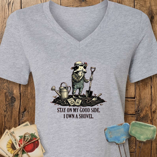 Printify V-Neck Athletic Heather / S I Own a Shovel V-Neck