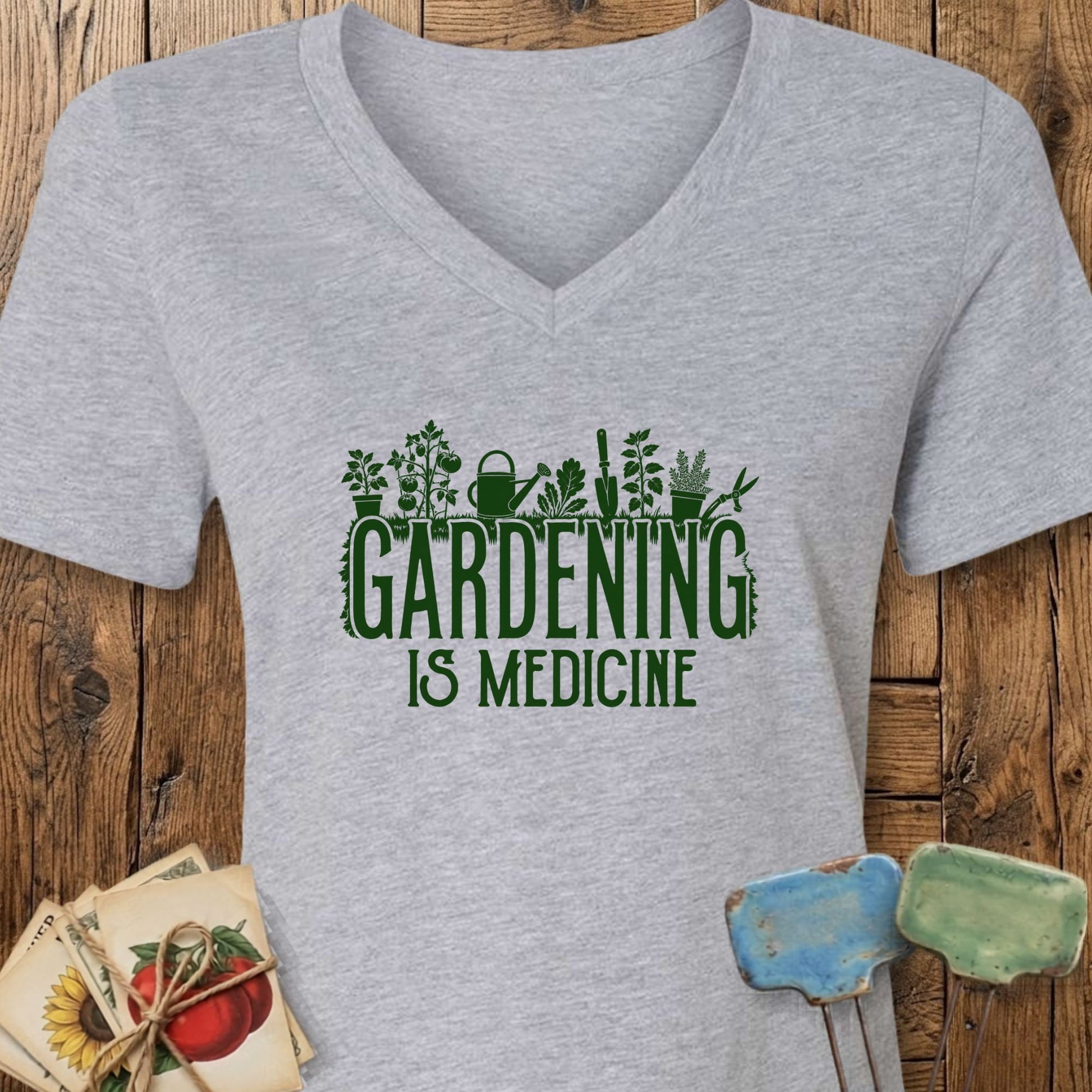 Printify V-Neck Athletic Heather / S Medicine V-Neck