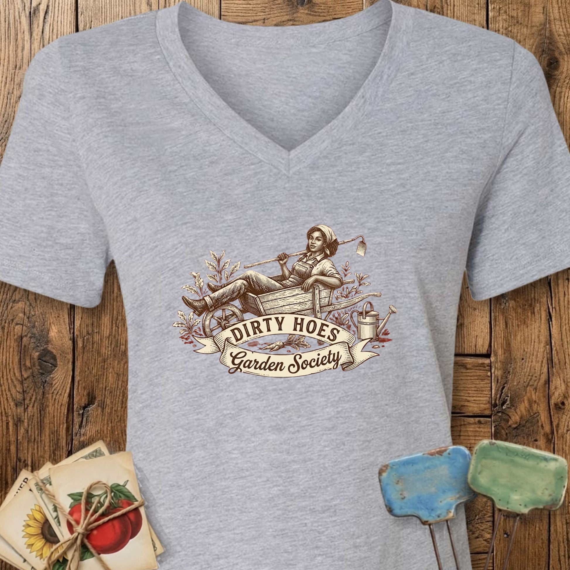 Printify V-Neck Athletic Heather / S Wheelbarrow Royalty Melanin Edition V-Neck