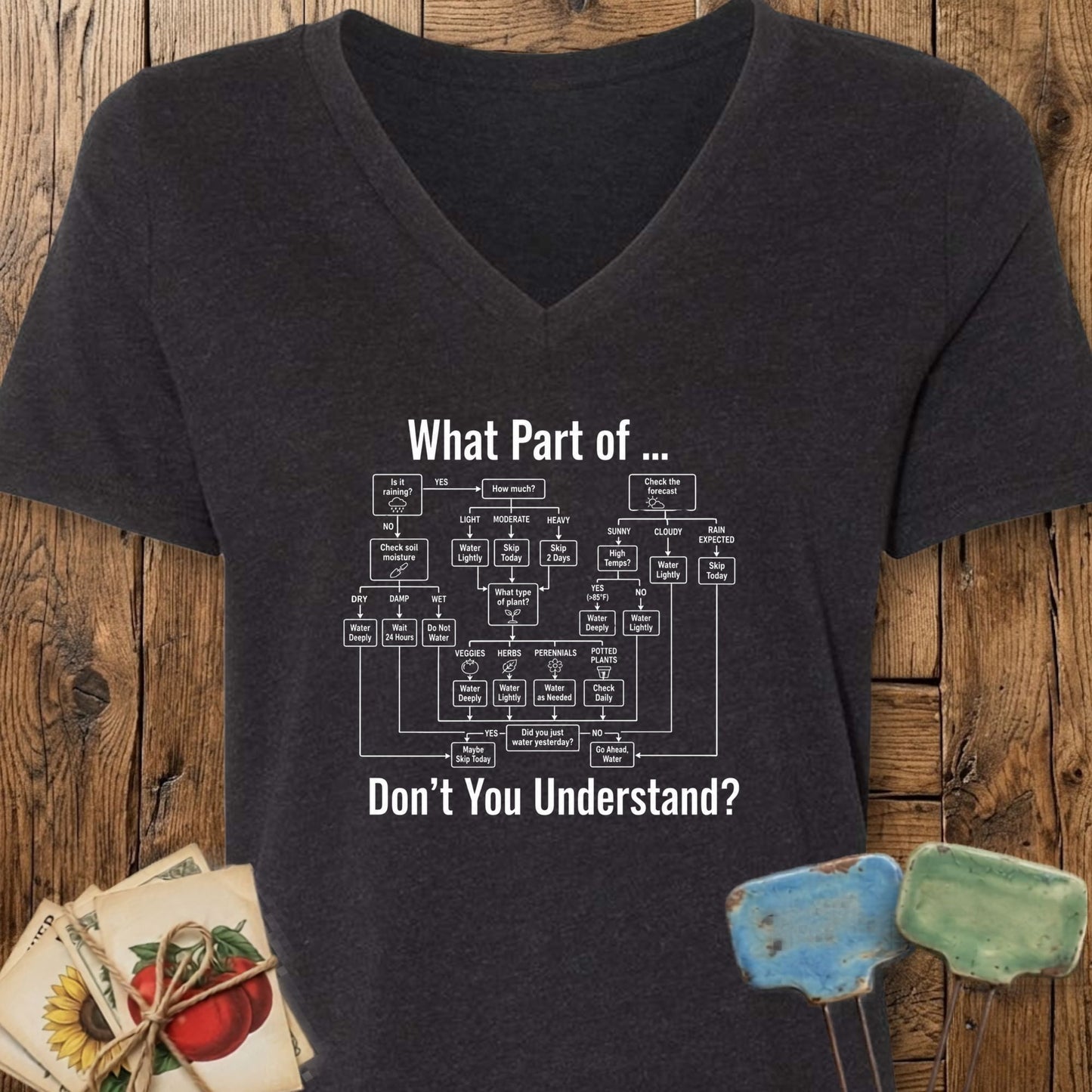 Printify V-Neck Black Heather / M Do You Understand V-Neck