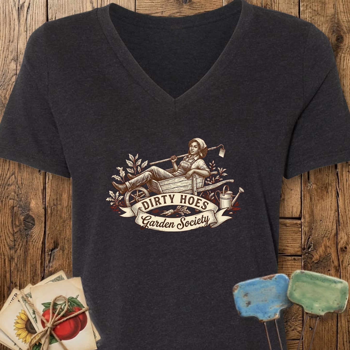Printify V-Neck Black Heather / M Wheelbarrow Royalty Melanin Edition V-Neck