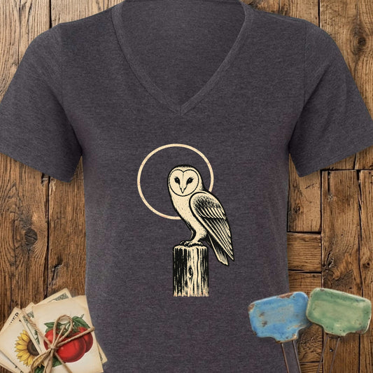Printify V-Neck Dark Grey Heather / S Moonlit Watch V-Neck