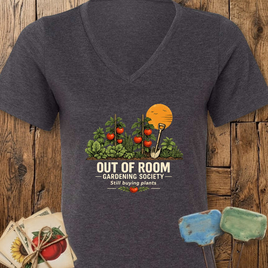 Printify V-Neck Dark Grey Heather / S Out of Room V-Neck