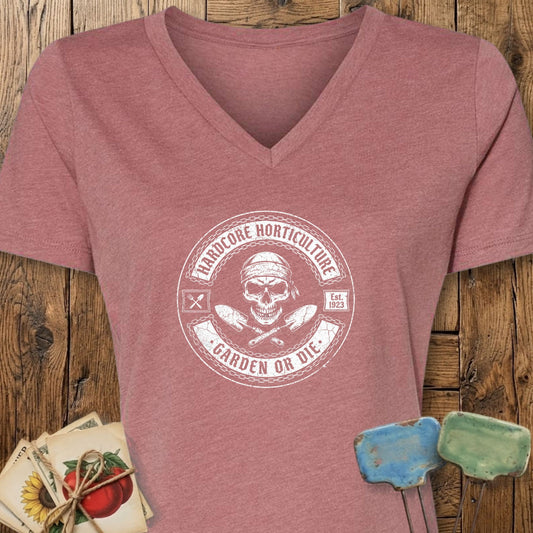 Printify V-Neck Heather Mauve / S Hardcore Garden V-Neck