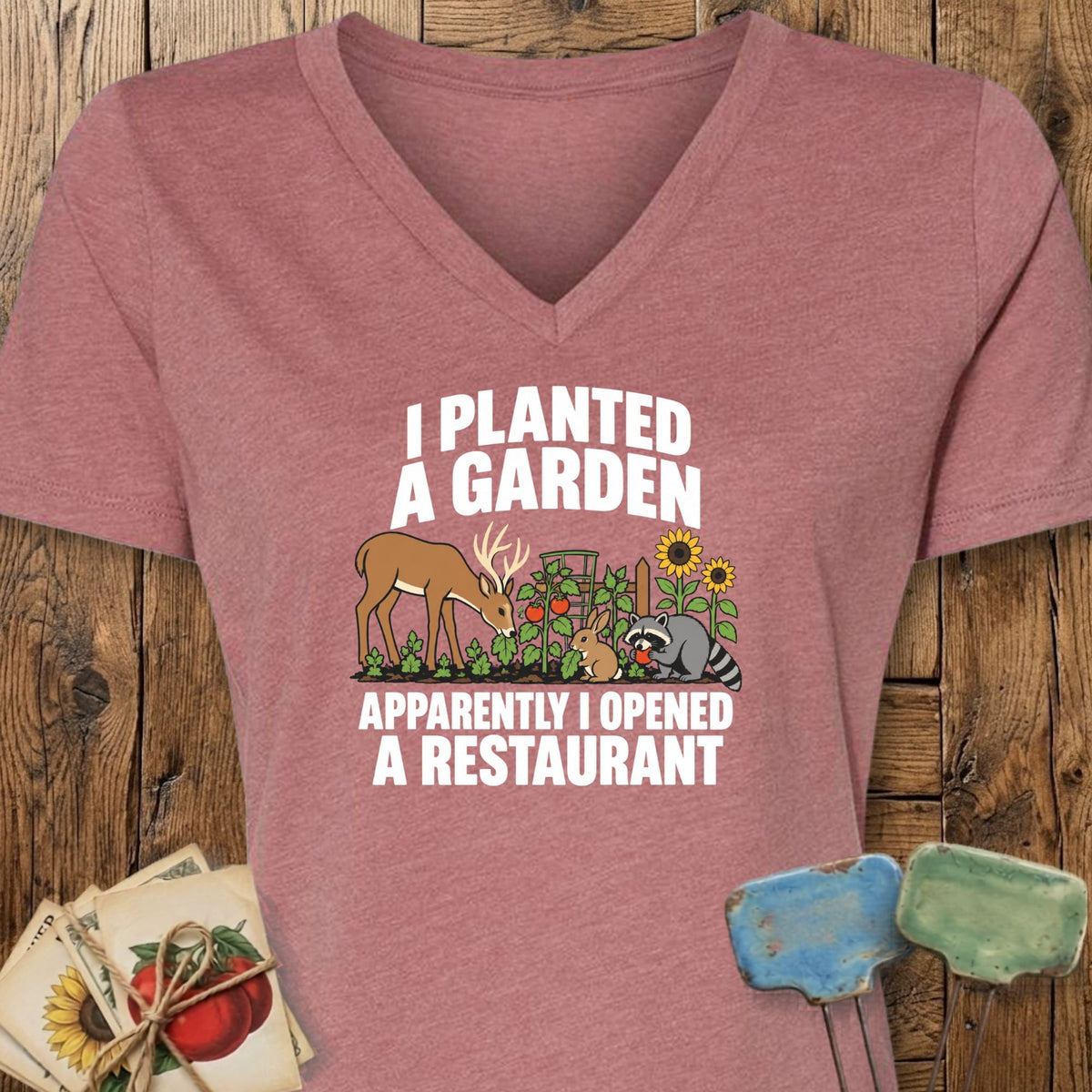 Printify V-Neck Heather Mauve / S New Restaurant V-Neck