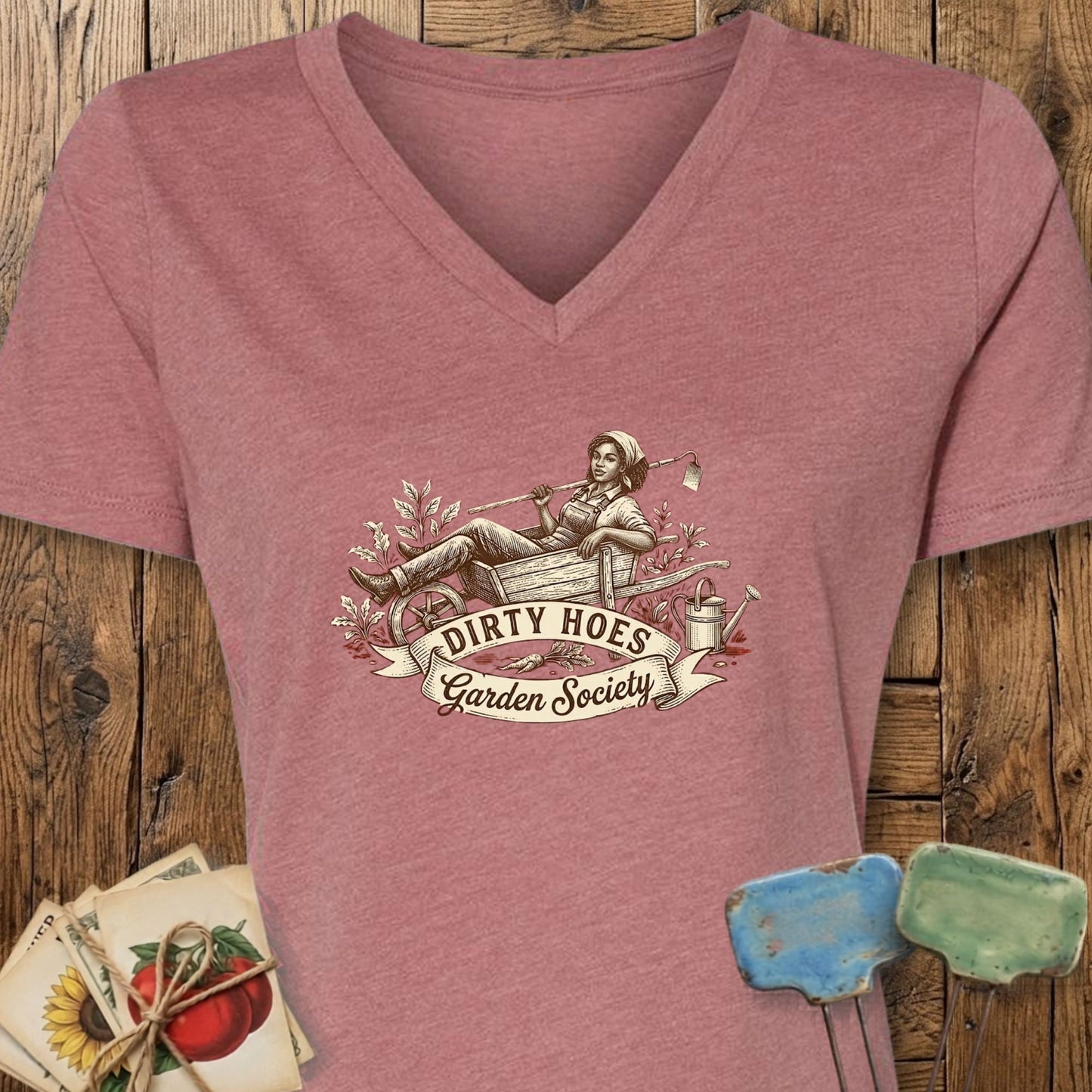Printify V-Neck Heather Mauve / S Wheelbarrow Royalty Melanin Edition V-Neck